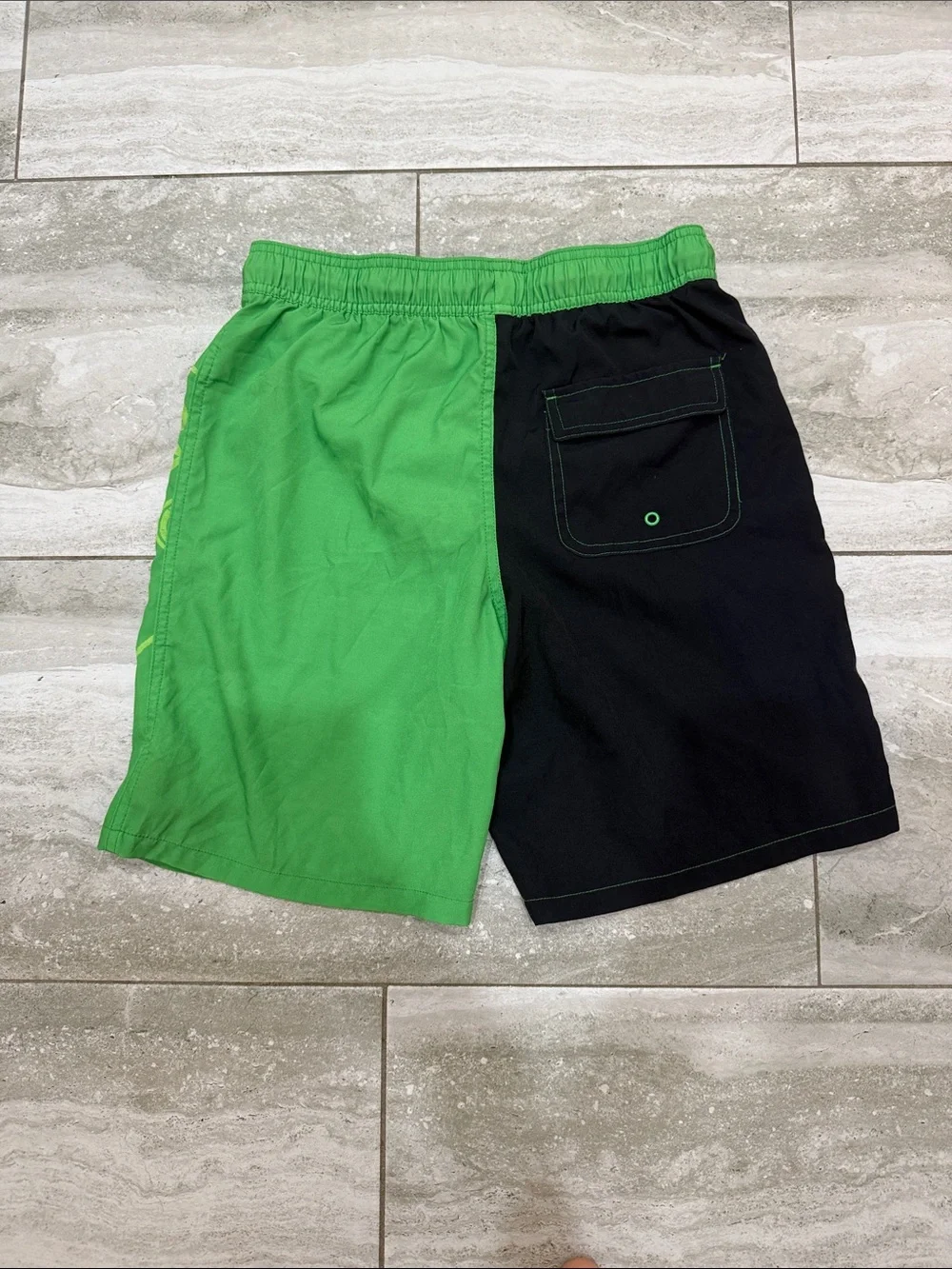 Xbox Boys' Black & Green Swim Trunks